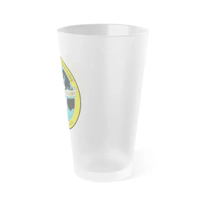 International Maritime Officers School USCG (U.S. Coast Guard) Frosted Pint Glass 16oz - Go Mug Yourself