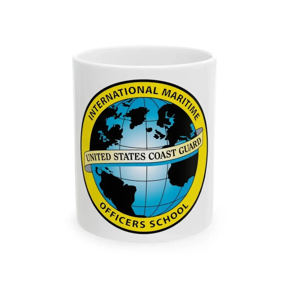 International Maritime Officers School USCG (U.S. Coast Guard) White Coffee Mug 11oz - Go Mug Yourself