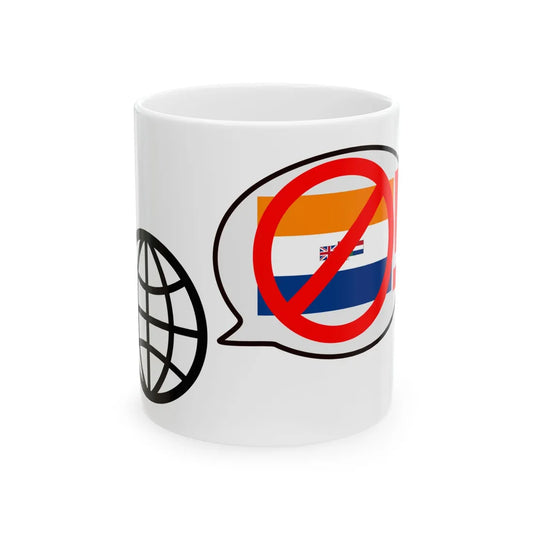 International opposition to apartheid symbolized (South Africa) White Coffee Mug 11oz - Go Mug Yourself