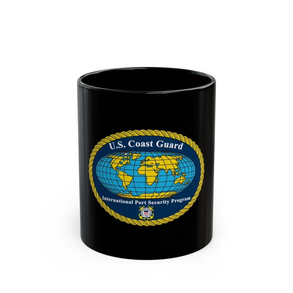 International Port Security Program USCG (U.S. Coast Guard) Black Coffee Mug-11oz-Go Mug Yourself