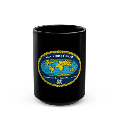 International Port Security Program USCG (U.S. Coast Guard) Black Coffee Mug-15oz-Go Mug Yourself