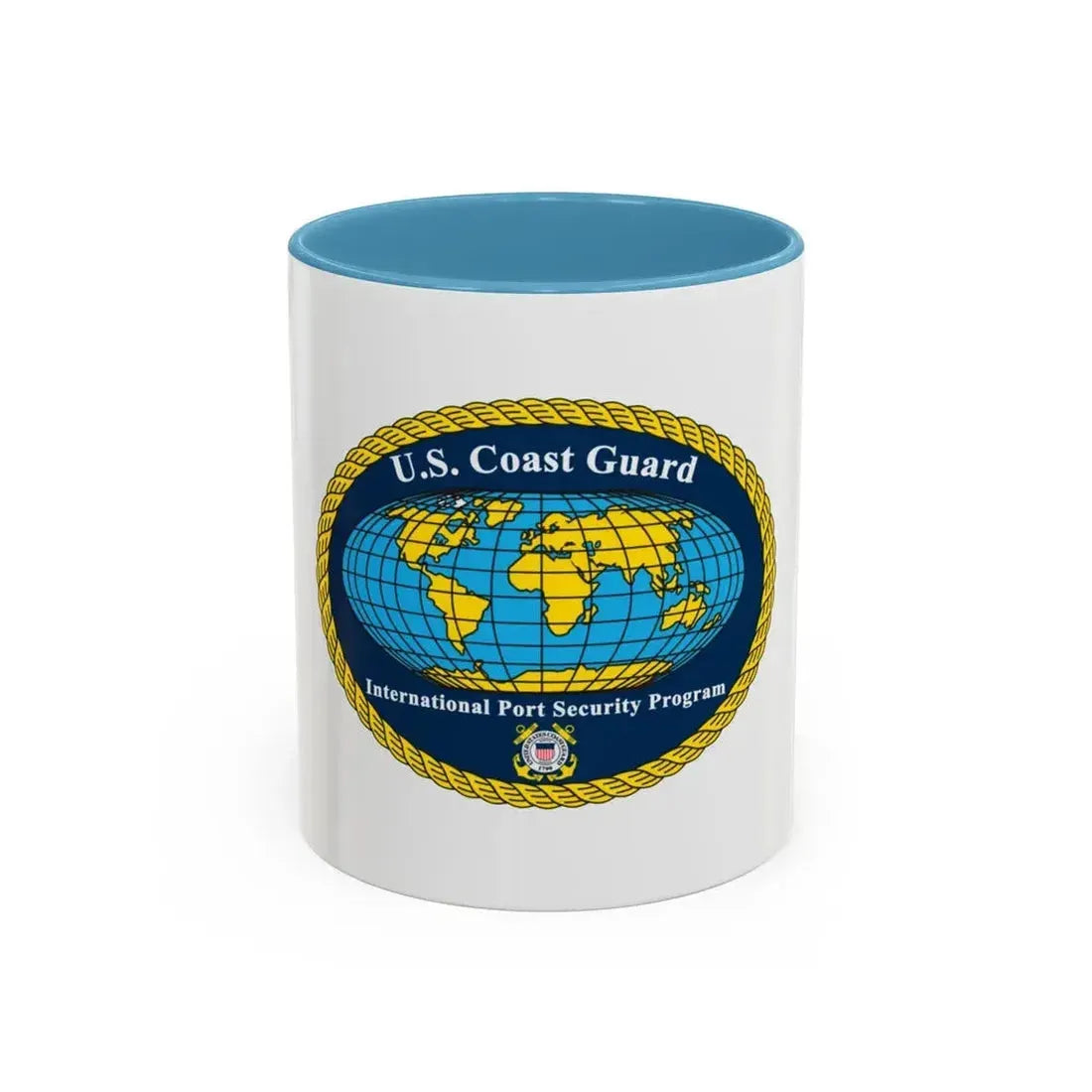 International Port Security Program USCG (U.S. Coast Guard) Accent Coffee Mug 11oz Light Blue - Go Mug Yourself