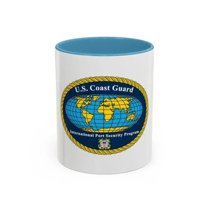 International Port Security Program USCG (U.S. Coast Guard) Accent Coffee Mug 11oz Light Blue - Go Mug Yourself