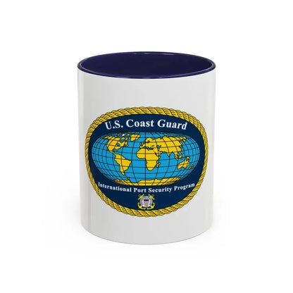 International Port Security Program USCG (U.S. Coast Guard) Accent Coffee Mug 11oz Navy - Go Mug Yourself