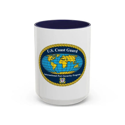 International Port Security Program USCG (U.S. Coast Guard) Accent Coffee Mug 15oz Navy - Go Mug Yourself