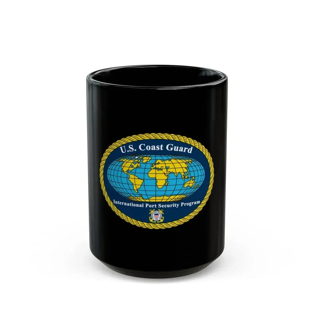 International Port Security Program USCG (U.S. Coast Guard) Black Coffee Mug 15oz - Go Mug Yourself
