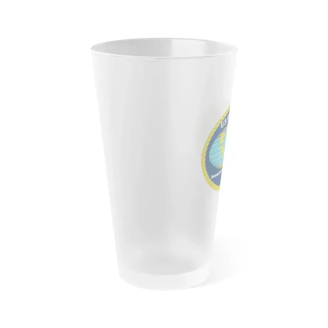 International Port Security Program USCG (U.S. Coast Guard) Frosted Pint Glass 16oz - Go Mug Yourself