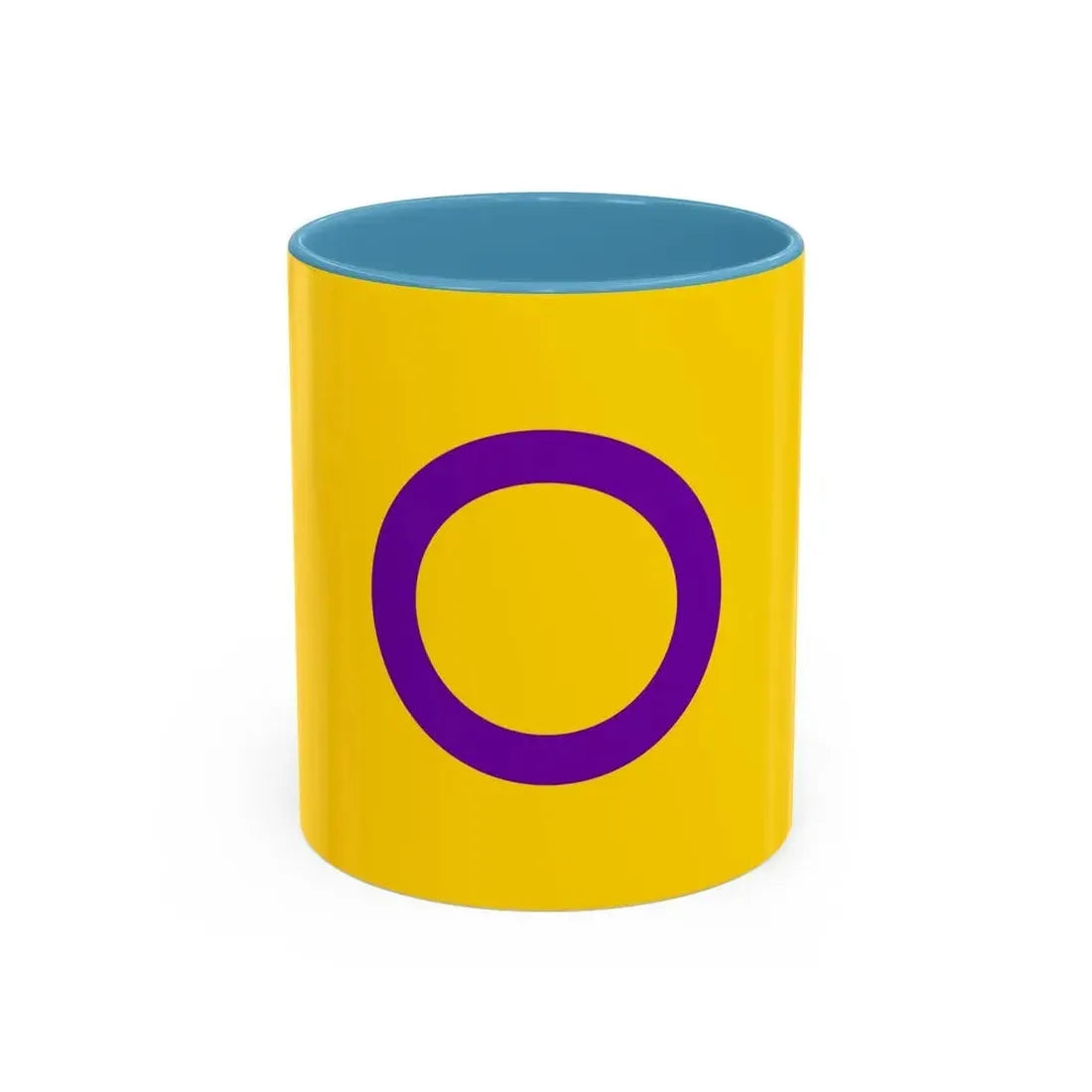 Intersex Pride Flag - Accent Coffee Mug 11oz Light Blue - Go Mug Yourself