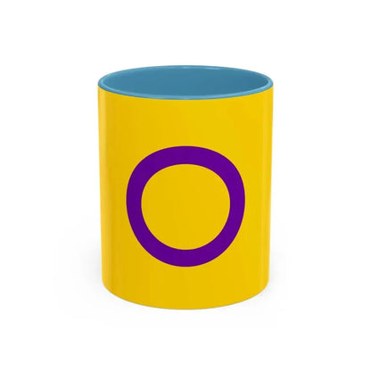 Intersex Pride Flag - Accent Coffee Mug 11oz Light Blue - Go Mug Yourself
