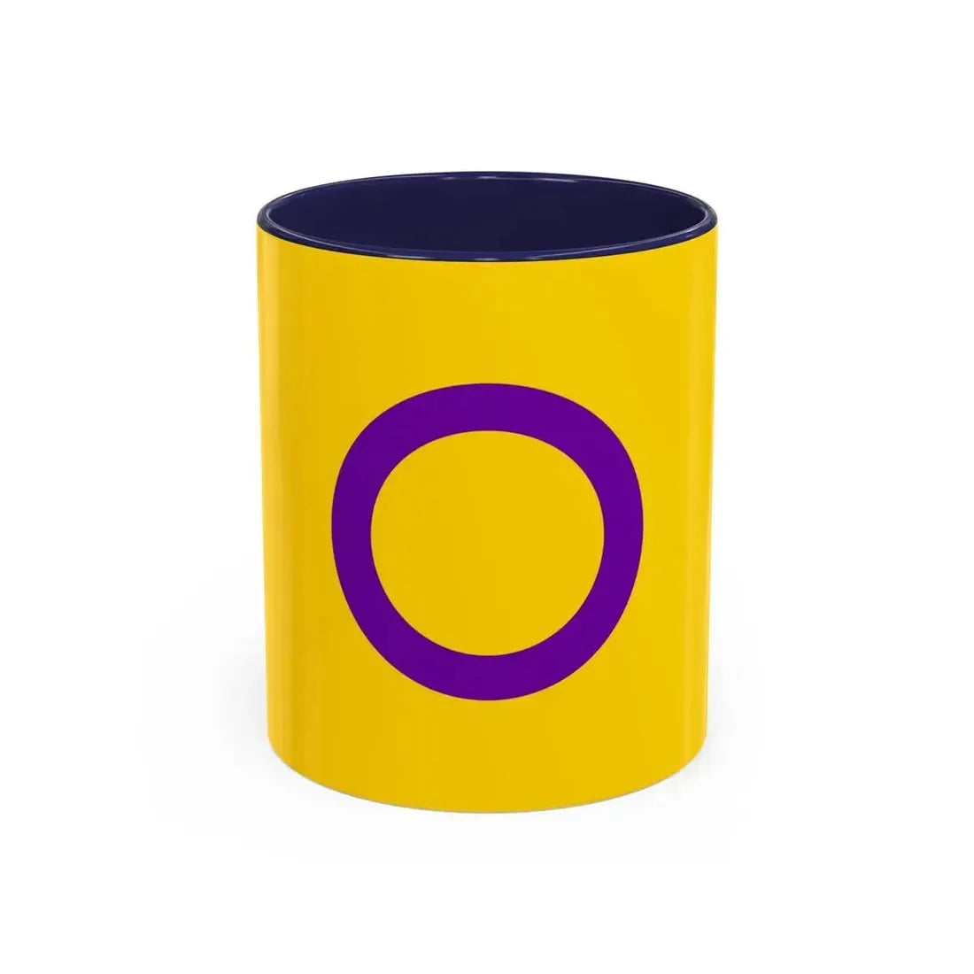 Intersex Pride Flag - Accent Coffee Mug 11oz Navy - Go Mug Yourself