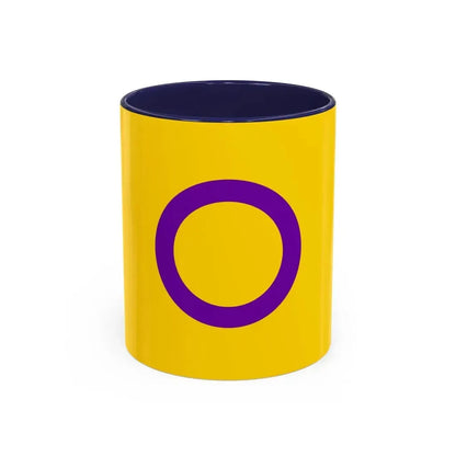 Intersex Pride Flag - Accent Coffee Mug 11oz Navy - Go Mug Yourself