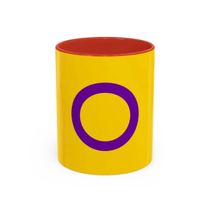 Intersex Pride Flag - Accent Coffee Mug 11oz Red - Go Mug Yourself