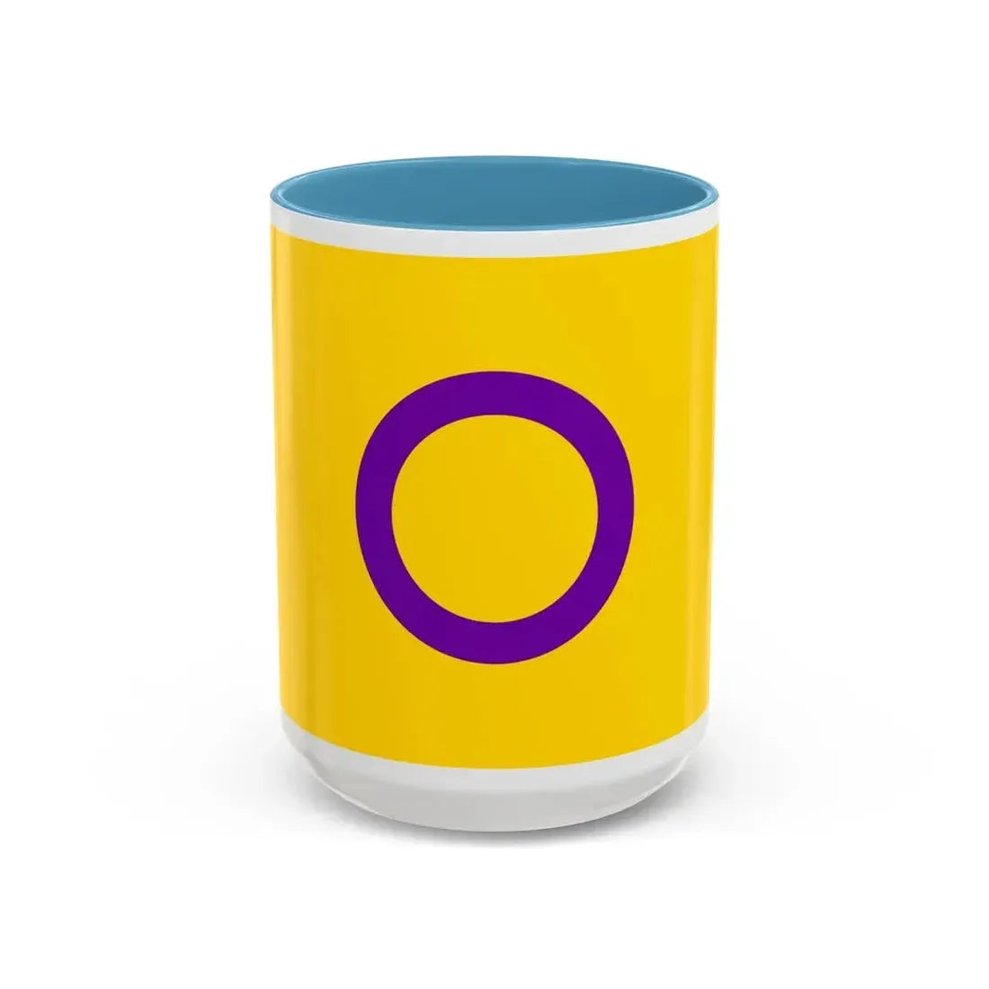 Intersex Pride Flag - Accent Coffee Mug 15oz Light Blue - Go Mug Yourself