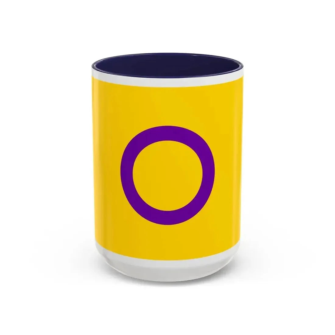 Intersex Pride Flag - Accent Coffee Mug 15oz Navy - Go Mug Yourself