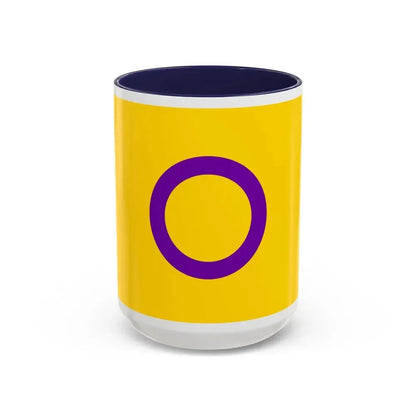Intersex Pride Flag - Accent Coffee Mug 15oz Navy - Go Mug Yourself