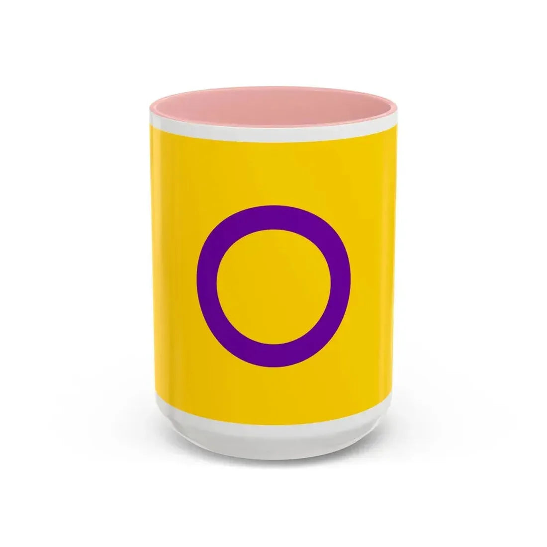 Intersex Pride Flag - Accent Coffee Mug 15oz Pink - Go Mug Yourself