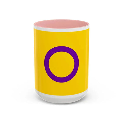 Intersex Pride Flag - Accent Coffee Mug 15oz Pink - Go Mug Yourself