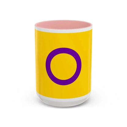 Intersex Pride Flag - Accent Coffee Mug 15oz Pink - Go Mug Yourself