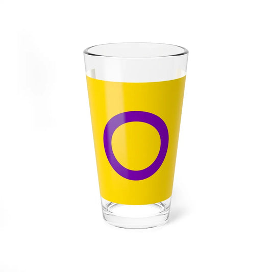 Intersex Pride Flag - Pint Glass 16oz-16oz-Go Mug Yourself