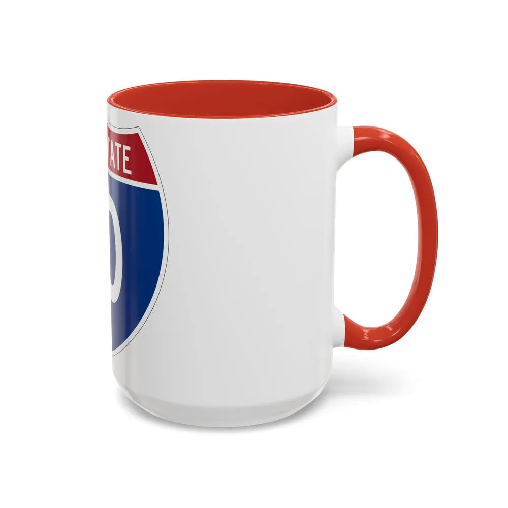 Interstate 10 (U.S. Highways) Accent Coffee Mug-Go Mug Yourself