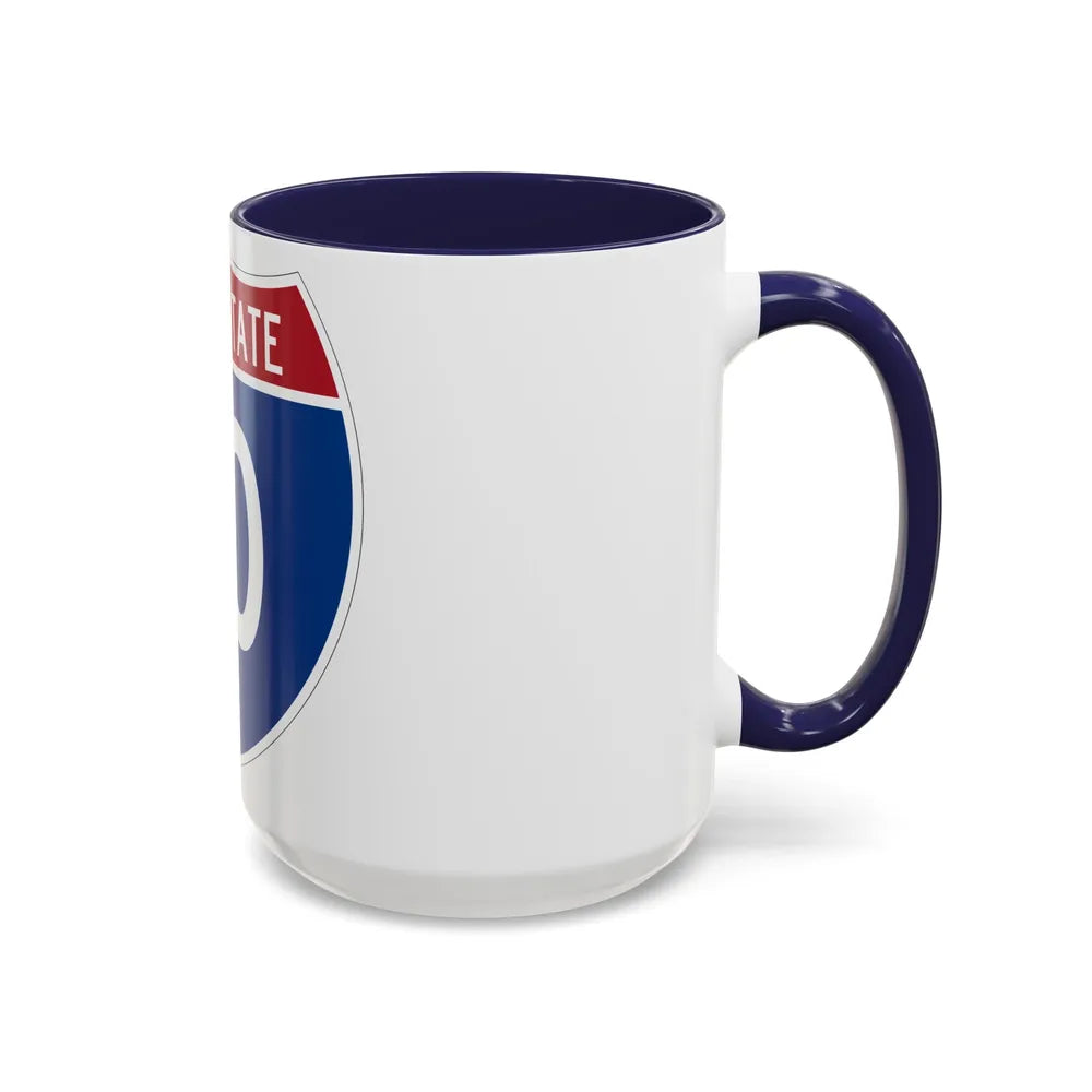 Interstate 10 (U.S. Highways) Accent Coffee Mug-Go Mug Yourself