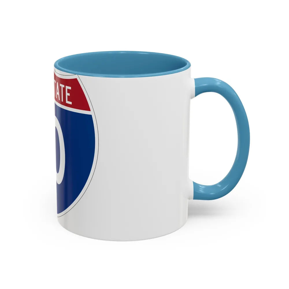 Interstate 10 (U.S. Highways) Accent Coffee Mug-Go Mug Yourself