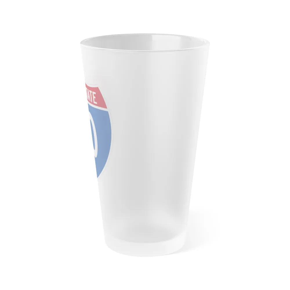 Interstate 10 (U.S. Highways) Frosted Pint Glass 16oz-Go Mug Yourself