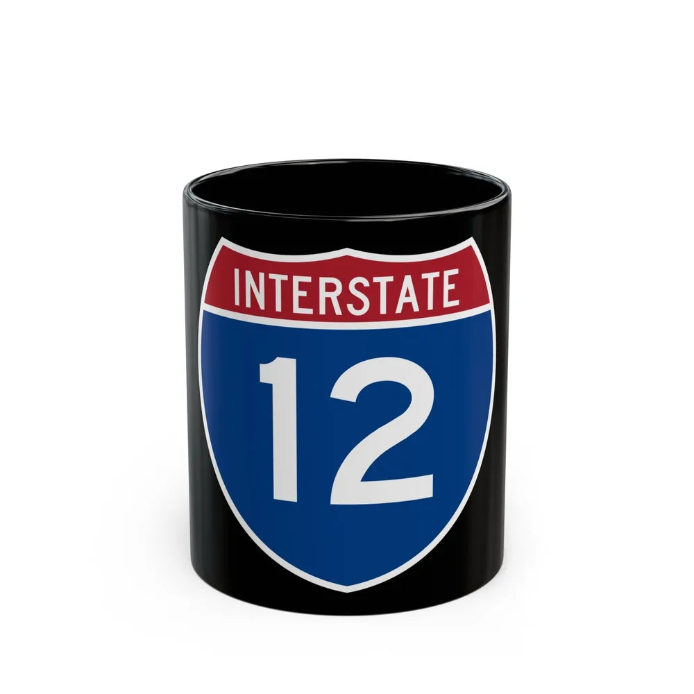 Interstate 12 (U.S. Highways) Black Coffee Mug-11oz-Go Mug Yourself