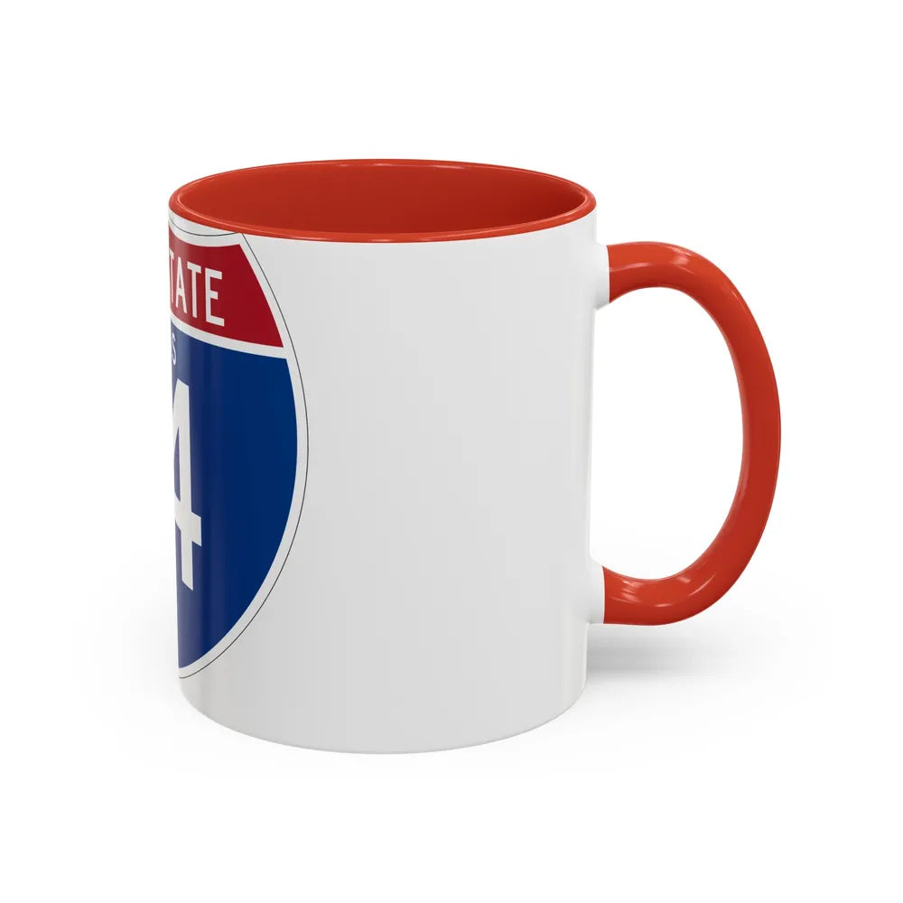 Interstate 14 (U.S. Highways) Accent Coffee Mug-Go Mug Yourself