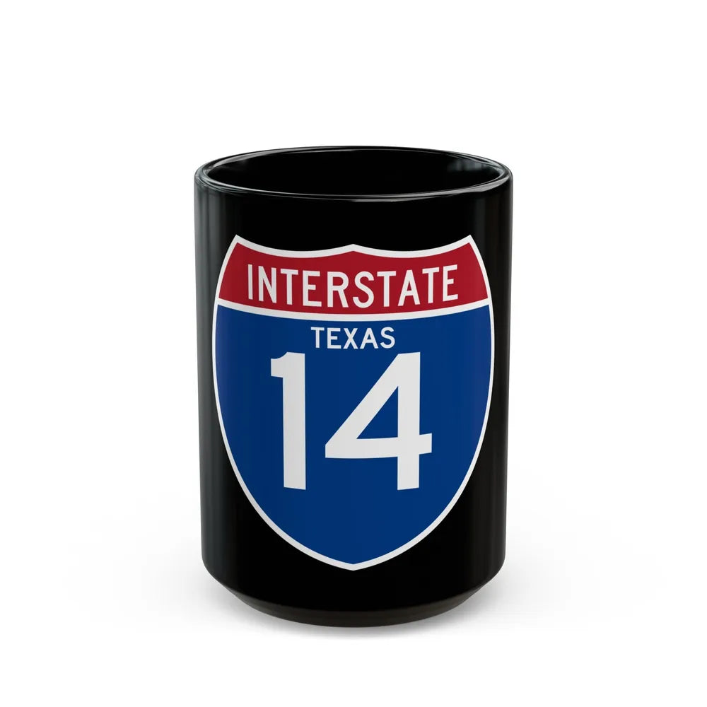 Interstate 14 (U.S. Highways) Black Coffee Mug-15oz-Go Mug Yourself