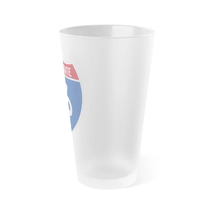 Interstate 16 (U.S. Highways) Frosted Pint Glass 16oz-Go Mug Yourself