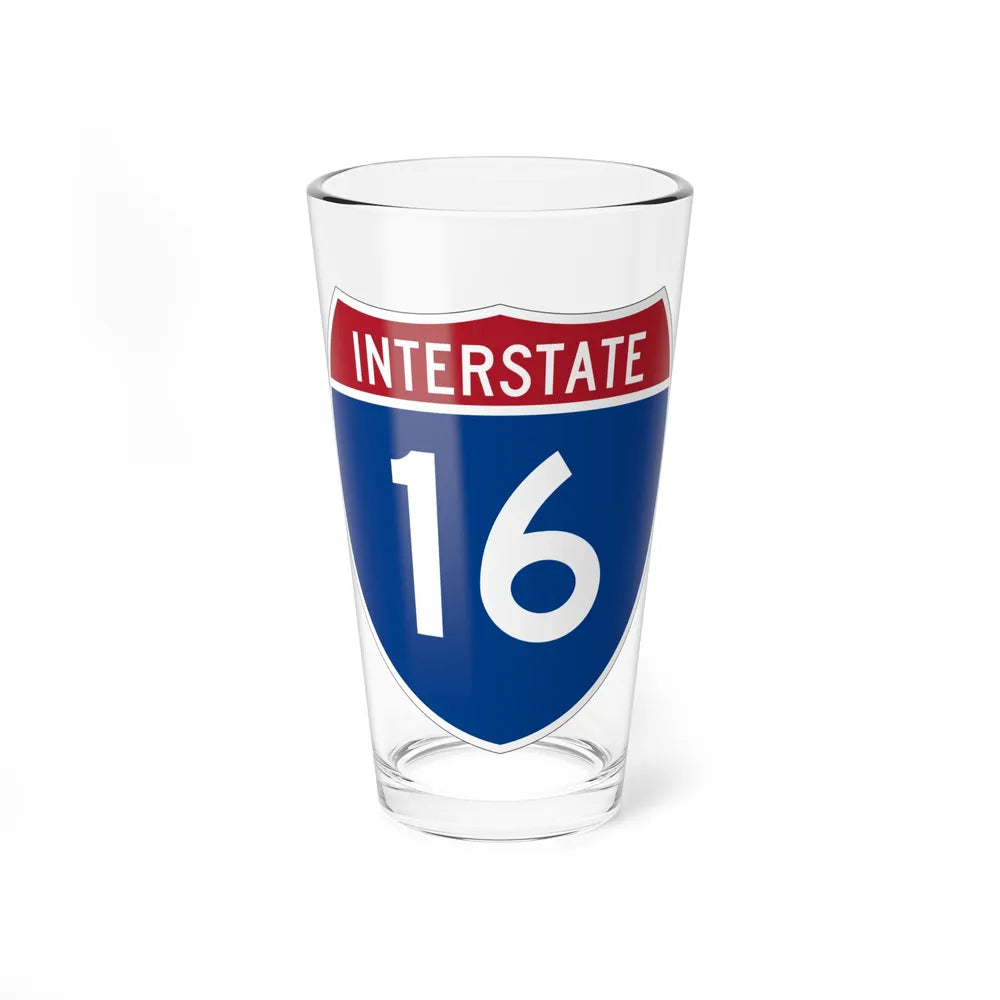 Interstate 16 (U.S. Highways) Pint Glass 16oz-16oz-Go Mug Yourself