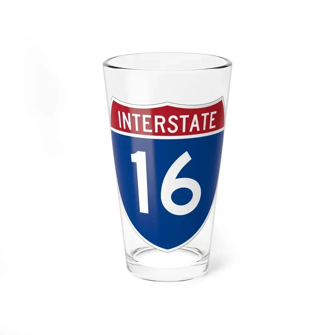 Interstate 16 (U.S. Highways) Pint Glass 16oz 16oz - Go Mug Yourself