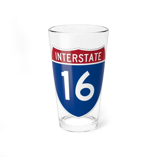 Interstate 16 (U.S. Highways) Pint Glass 16oz 16oz - Go Mug Yourself
