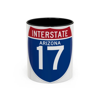 Interstate 17 (U.S. Highways) Accent Coffee Mug-11oz-Black-Go Mug Yourself