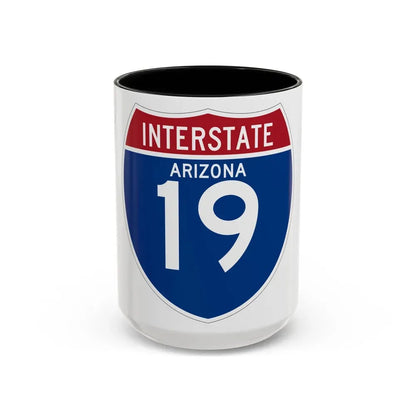 Interstate 19 (U.S. Highways) Accent Coffee Mug 15oz Black - Go Mug Yourself