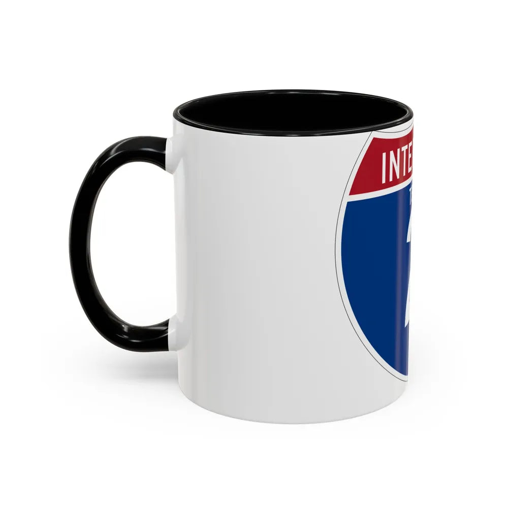 Interstate 2 (U.S. Highways) Accent Coffee Mug-Go Mug Yourself