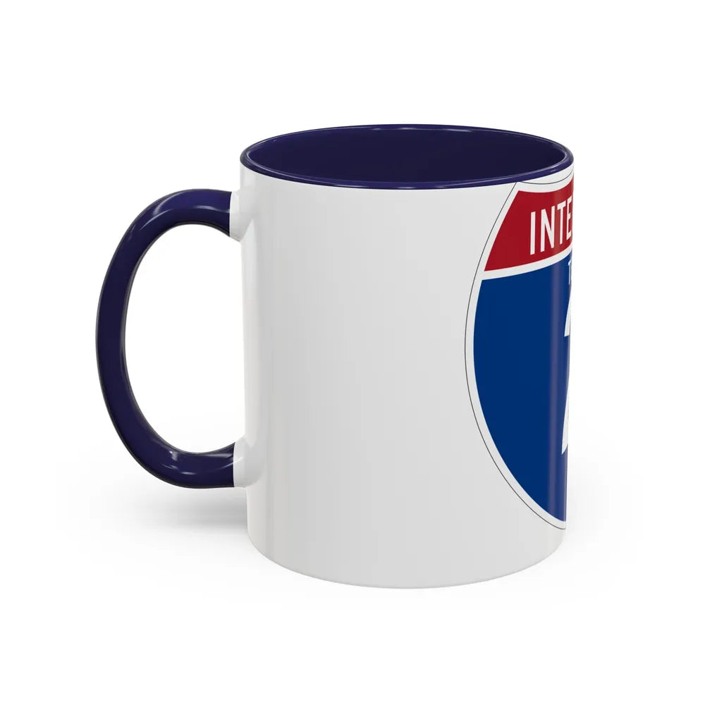 Interstate 2 (U.S. Highways) Accent Coffee Mug-Go Mug Yourself