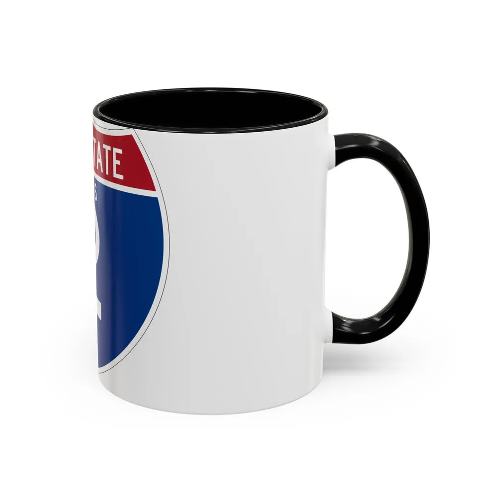 Interstate 2 (U.S. Highways) Accent Coffee Mug-Go Mug Yourself