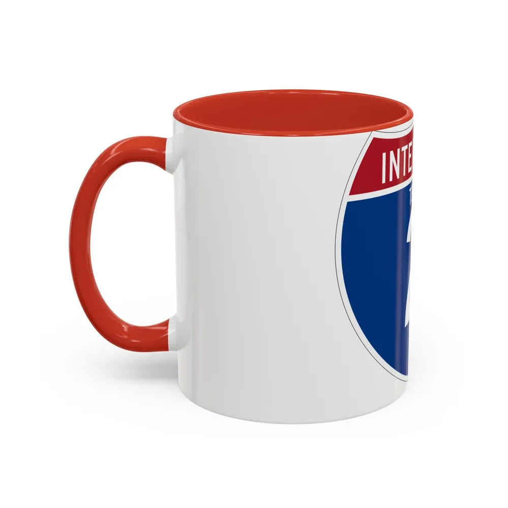 Interstate 2 (U.S. Highways) Accent Coffee Mug-Go Mug Yourself