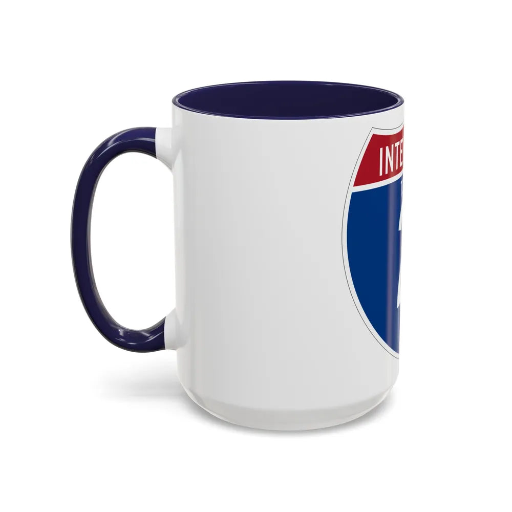 Interstate 2 (U.S. Highways) Accent Coffee Mug-Go Mug Yourself