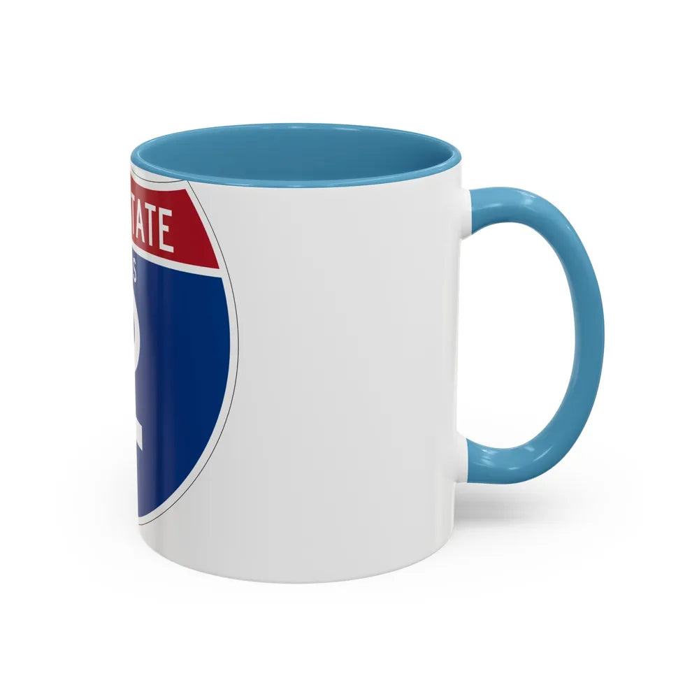 Interstate 2 (U.S. Highways) Accent Coffee Mug-Go Mug Yourself