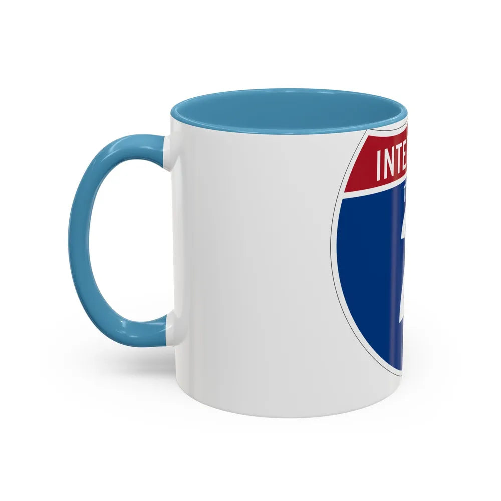 Interstate 2 (U.S. Highways) Accent Coffee Mug-Go Mug Yourself