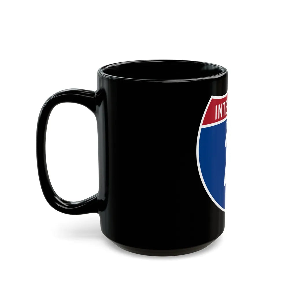 Interstate 2 (U.S. Highways) Black Coffee Mug-Go Mug Yourself