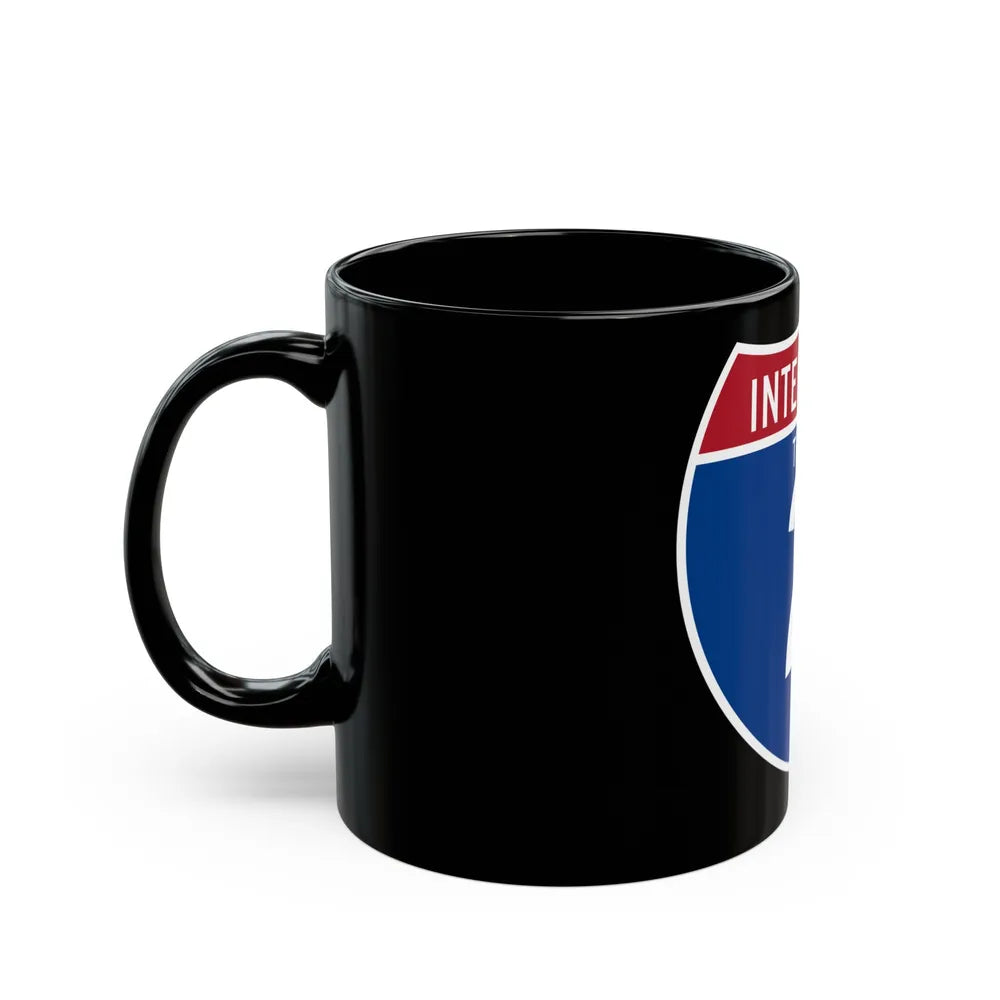 Interstate 2 (U.S. Highways) Black Coffee Mug-Go Mug Yourself