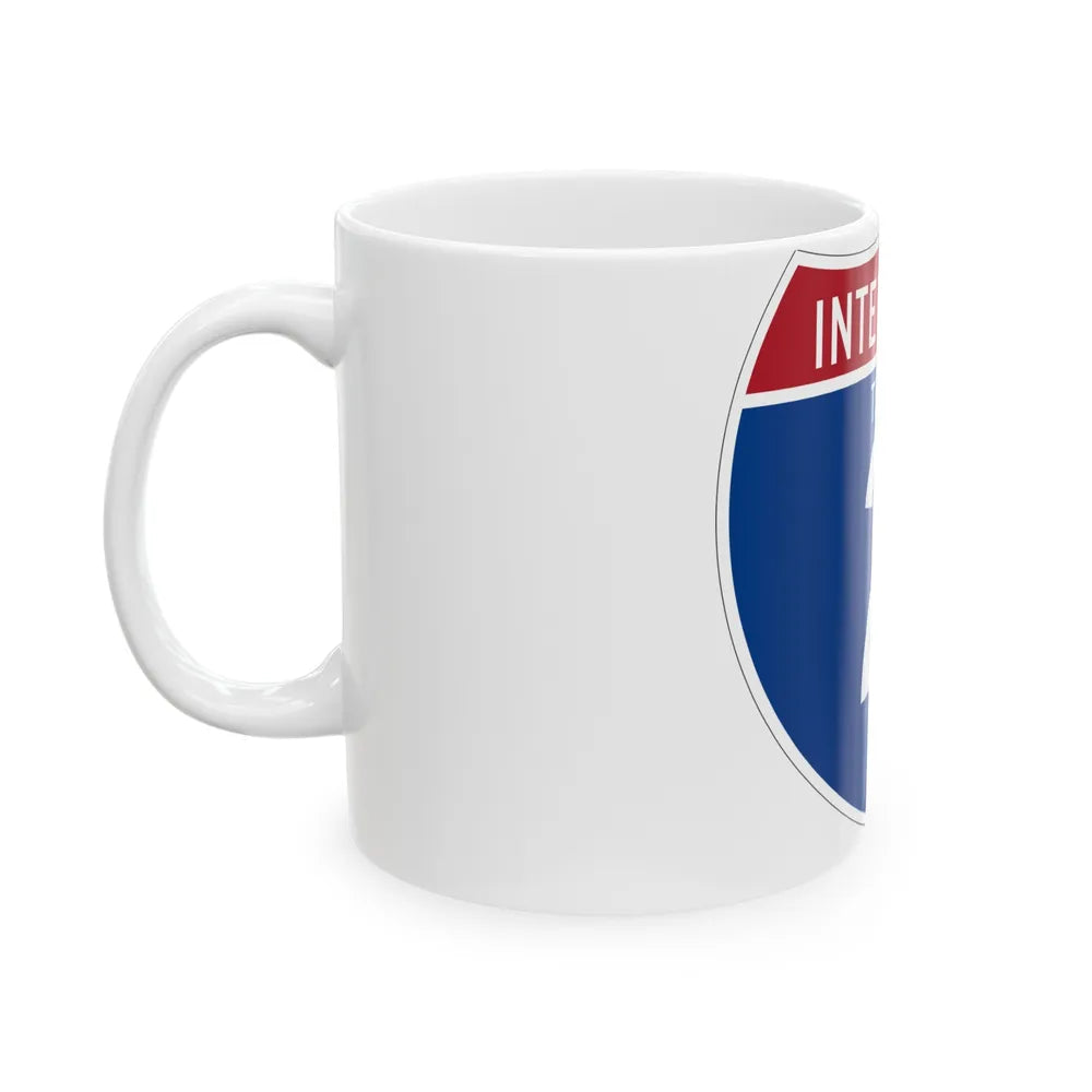 Interstate 2 (U.S. Highways) White Coffee Mug-Go Mug Yourself