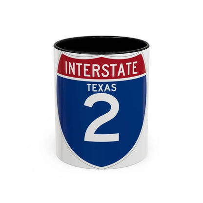Interstate 2 (U.S. Highways) Accent Coffee Mug 11oz Black - Go Mug Yourself