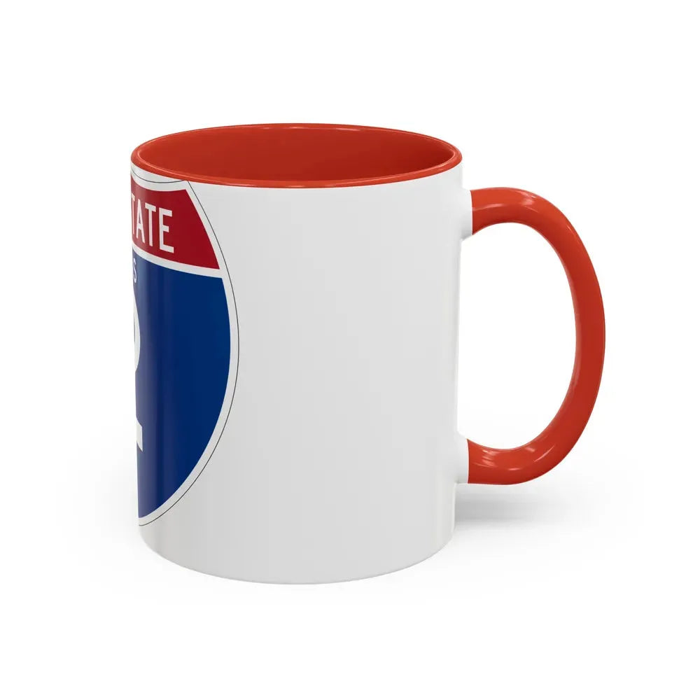 Interstate 2 (U.S. Highways) Accent Coffee Mug - Go Mug Yourself