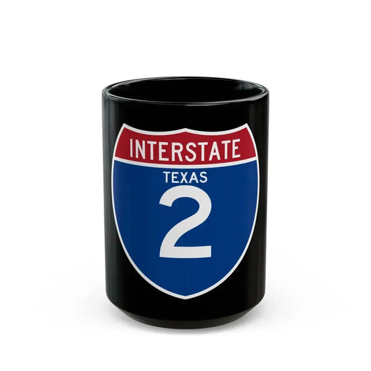 Interstate 2 (U.S. Highways) Black Coffee Mug 15oz - Go Mug Yourself