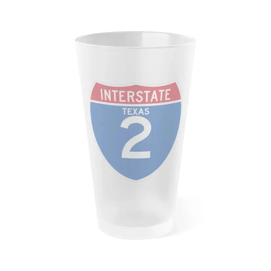 Interstate 2 (U.S. Highways) Frosted Pint Glass 16oz 16oz Frosted - Go Mug Yourself